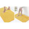 imageSmiry Luxury Chenille Bath Rug Set 2 Piece Extra Soft and Absorbent Shaggy Bathroom Mat Rugs Machine Washable NonSlip Plush Carpet Runner for Tub Shower and Bath Room24x1636x24Yellow