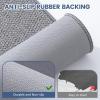 imageSmiry Bath Mat 17x27 Ultra Thin Bathroom Rugs Non Slip Rubber Backing Machine Washable Quick Dry Absorbent Bath mat for Bathroom Floor Tub Shower Home Decor Accessories GreyGrey