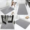 imageSmiry Bath Mat 17x27 Ultra Thin Bathroom Rugs Non Slip Rubber Backing Machine Washable Quick Dry Absorbent Bath mat for Bathroom Floor Tub Shower Home Decor Accessories GreyGrey