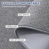 imageSmiry Bath Mat 17x27 Ultra Thin Bathroom Rugs Non Slip Rubber Backing Machine Washable Quick Dry Absorbent Bath mat for Bathroom Floor Tub Shower Home Decor Accessories GreyGrey