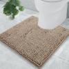 imageSmiry Bathroom Mats and UShaped Toilet Rug Set Machine Wash Dry Non Slip Absorbent Shaggy Bath Rug for Bath Room Shower and Tub 30 x 2016 x 24 U Shaped 20 x 20 Beige