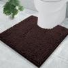 imageSmiry Bathroom Mats and UShaped Toilet Rug Set Machine Wash Dry Non Slip Absorbent Shaggy Bath Rug for Bath Room Shower and Tub 30 x 2016 x 24 U Shaped 20 x 20 Brown