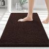 imageSmiry Bathroom Rugs 24x16 and Toilet Lid Cover 175x15 Soft and Absorbent Bath Mat Machine Washable NonSlip Plush Carpet Runner for Tub Shower and Floor Home DecorBrown