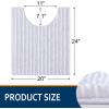 imageSmiry Bathroom Rugs U Shaped 24x20 and Toilet Lid Cover 175x15 Soft and Absorbent Bath Mat Machine Washable NonSlip Plush Carpet Runner for Tub Shower and Floor Home DecorWhite