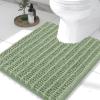 imageSmiry Bathroom Rugs U Shaped 24x20 and Toilet Lid Cover 175x15 Soft and Absorbent Bath Mat Machine Washable NonSlip Plush Carpet Runner for Tub Shower and Floor Home DecorSage Green