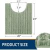 imageSmiry Bathroom Rugs U Shaped 24x20 and Toilet Lid Cover 175x15 Soft and Absorbent Bath Mat Machine Washable NonSlip Plush Carpet Runner for Tub Shower and Floor Home DecorSage Green