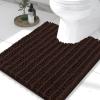 imageSmiry Bathroom Rugs U Shaped 24x20 and Toilet Lid Cover 175x15 Soft and Absorbent Bath Mat Machine Washable NonSlip Plush Carpet Runner for Tub Shower and Floor Home DecorBrown