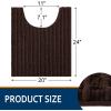 imageSmiry Bathroom Rugs U Shaped 24x20 and Toilet Lid Cover 175x15 Soft and Absorbent Bath Mat Machine Washable NonSlip Plush Carpet Runner for Tub Shower and Floor Home DecorBrown