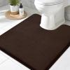 imageSmiry Bathroom Rugs UShaped 20x20 and Toilet Lid Cover 175x15 Soft and Absorbent Shaggy Bath Mat Machine Washable NonSlip Plush Carpet Runner for Tub Shower and Floor Home DecorBrown