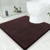 imageSmiry Bathroom Rugs UShaped 24x24 and Toilet Lid Cover 175x15 Soft and Absorbent Shaggy Bath Mat Machine Washable NonSlip Plush Carpet Runner for Tub Shower and Floor Home DecorBrown