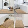 imageSmiry Bathroom Rugs and Mats Set of 3 Non Slip Absorbent Shaggy Bath Rug for Tub Shower and Bath Room 24x 1630 x 2030 x 20 Beige