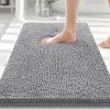 imageSmiry Bathroom Rugs and Mats Set of 4 Non Slip Absorbent Shaggy Bath Rug for Tub Shower and Bath Room 30 x 2036x2424x1624x20 Grey