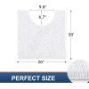 imageSmiry Chenille Bathroom Rugs 24x16 and UShaped Toilet Bath Rugs 20x20 Extra Soft and Absorbent Shaggy Bath Mat Machine Washable NonSlip Plush Carpet White