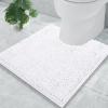 imageSmiry Chenille Bathroom Rugs 30x20 and UShaped Toilet Bath Rugs 20x20 Extra Soft and Absorbent Shaggy Bath Mat Machine Washable NonSlip Plush Carpet White