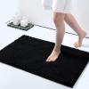 imageSmiry Chenille Bathroom Rugs 30x20 and UShaped Toilet Bath Rugs 24x24 Extra Soft and Absorbent Shaggy Bath Mat Machine Washable NonSlip Plush Carpet Black