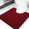 imageSmiry Chenille Bathroom Rugs 30x2024x16 and UShaped Toilet Bath Rugs 20x20 Extra Soft and Absorbent Shaggy Bath Mat Machine Washable NonSlip Plush Carpet Burgundy