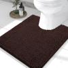 imageSmiry Chenille Bathroom Rugs 30x2024x16 and UShaped Toilet Bath Rugs 24x20 Extra Soft and Absorbent Shaggy Bath Mat Machine Washable NonSlip Plush Carpet Brown