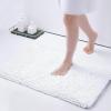 imageSmiry Chenille Bathroom Rugs 36x2430x20 and UShaped Toilet Bath Rugs 24x20 Extra Soft and Absorbent Shaggy Bath Mat Machine Washable NonSlip Plush Carpet White