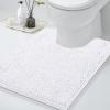 imageSmiry Chenille Bathroom Rugs 36x2430x20 and UShaped Toilet Bath Rugs 24x20 Extra Soft and Absorbent Shaggy Bath Mat Machine Washable NonSlip Plush Carpet White