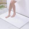 imageSmiry Chenille Bathroom Rugs 36x2430x20 and UShaped Toilet Bath Rugs 24x20 Extra Soft and Absorbent Shaggy Bath Mat Machine Washable NonSlip Plush Carpet White