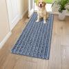 imageSmiry Dog Door Mat for Muddy Paws 30x20 Extra Soft Absorbent Chenille Doormat Trap Moisture and Dirt NonSlip Machine Washable Front Door Mat for Indoor Entrance Inside Floor GreyAiry Blue
