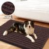 imageSmiry Dog Door Mat for Muddy Paws 30x20 Extra Soft Absorbent Chenille Doormat Trap Moisture and Dirt NonSlip Machine Washable Front Door Mat for Indoor Entrance Inside Floor GreyBrown