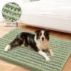 imageSmiry Dog Door Mat for Muddy Paws 30x20 Extra Soft Absorbent Chenille Doormat Trap Moisture and Dirt NonSlip Machine Washable Front Door Mat for Indoor Entrance Inside Floor GreySage Green