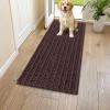 imageSmiry Dog Door Mat for Muddy Paws 30x20 Extra Soft Absorbent Chenille Doormat Trap Moisture and Dirt NonSlip Machine Washable Front Door Mat for Indoor Entrance Inside Floor GreyBrown