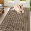 imageSmiry Dog Door Mat for Muddy Paws 30x20 Extra Soft Absorbent Chenille Doormat Trap Moisture and Dirt NonSlip Machine Washable Front Door Mat for Indoor Entrance Inside Floor GreyCamel