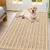 imageSmiry Dog Door Mat for Muddy Paws 30x20 Extra Soft Absorbent Chenille Doormat Trap Moisture and Dirt NonSlip Machine Washable Front Door Mat for Indoor Entrance Inside Floor GreyBeige