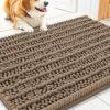imageSmiry Dog Door Mat for Muddy Paws 30x20 Extra Soft Absorbent Chenille Doormat Trap Moisture and Dirt NonSlip Machine Washable Front Door Mat for Indoor Entrance Inside Floor GreyCamel