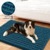 imageSmiry Dog Door Mat for Muddy Paws 30x20 Extra Soft Absorbent Chenille Doormat Trap Moisture and Dirt NonSlip Machine Washable Front Door Mat for Indoor Entrance Inside Floor GreyAtlantic Blue