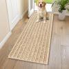 imageSmiry Dog Door Mat for Muddy Paws 30x20 Extra Soft Absorbent Chenille Doormat Trap Moisture and Dirt NonSlip Machine Washable Front Door Mat for Indoor Entrance Inside Floor GreyBeige