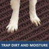 imageSmiry Dog Door Mat for Muddy Paws 30x20 Extra Soft Absorbent Chenille Doormat Trap Moisture and Dirt NonSlip Machine Washable Front Door Mat for Indoor Entrance Inside Floor GreyBrown