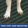 imageSmiry Dog Door Mat for Muddy Paws 30x20 Extra Soft Absorbent Chenille Doormat Trap Moisture and Dirt NonSlip Machine Washable Front Door Mat for Indoor Entrance Inside Floor GreyGreen