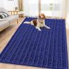 imageSmiry Dog Door Mat for Muddy Paws 30x20 Extra Soft Absorbent Chenille Doormat Trap Moisture and Dirt NonSlip Machine Washable Front Door Mat for Indoor Entrance Inside Floor GreyNavy Blue