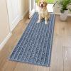 imageSmiry Dog Door Mat for Muddy Paws 30x20 Extra Soft Absorbent Chenille Doormat Trap Moisture and Dirt NonSlip Machine Washable Front Door Mat for Indoor Entrance Inside Floor GreyAiry Blue