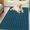 imageSmiry Dog Door Mat for Muddy Paws 30x20 Extra Soft Absorbent Chenille Doormat Trap Moisture and Dirt NonSlip Machine Washable Front Door Mat for Indoor Entrance Inside Floor GreyAtlantic Blue