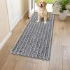 imageSmiry Dog Door Mat for Muddy Paws 30x20 Extra Soft Absorbent Chenille Doormat Trap Moisture and Dirt NonSlip Machine Washable Front Door Mat for Indoor Entrance Inside Floor GreyGrey