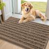 imageSmiry Dog Door Mat for Muddy Paws 30x20 Extra Soft Absorbent Chenille Doormat Trap Moisture and Dirt NonSlip Machine Washable Front Door Mat for Indoor Entrance Inside Floor GreyCamel