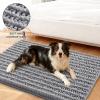 imageSmiry Dog Door Mat for Muddy Paws 30x20 Extra Soft Absorbent Chenille Doormat Trap Moisture and Dirt NonSlip Machine Washable Front Door Mat for Indoor Entrance Inside Floor GreyGrey