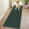 imageSmiry Dog Door Mat for Muddy Paws 30x20 Extra Soft Absorbent Chenille Doormat Trap Moisture and Dirt NonSlip Machine Washable Front Door Mat for Indoor Entrance Inside Floor GreyGreen