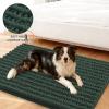imageSmiry Dog Door Mat for Muddy Paws 30x20 Extra Soft Absorbent Chenille Doormat Trap Moisture and Dirt NonSlip Machine Washable Front Door Mat for Indoor Entrance Inside Floor GreyGreen