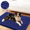 imageSmiry Dog Door Mat for Muddy Paws 30x20 Extra Soft Absorbent Chenille Doormat Trap Moisture and Dirt NonSlip Machine Washable Front Door Mat for Indoor Entrance Inside Floor GreyNavy Blue