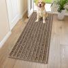 imageSmiry Dog Door Mat for Muddy Paws 30x20 Extra Soft Absorbent Chenille Doormat Trap Moisture and Dirt NonSlip Machine Washable Front Door Mat for Indoor Entrance Inside Floor GreyCamel