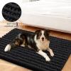 imageSmiry Dog Door Mat for Muddy Paws 30x20 Extra Soft Absorbent Chenille Doormat Trap Moisture and Dirt NonSlip Machine Washable Front Door Mat for Indoor Entrance Inside Floor GreyBlack