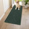 imageSmiry Dog Door Mat for Muddy Paws 30x20 Extra Soft Absorbent Chenille Doormat Trap Moisture and Dirt NonSlip Machine Washable Front Door Mat for Indoor Entrance Inside Floor GreyGreen
