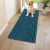 imageSmiry Dog Door Mat for Muddy Paws 30x20 Extra Soft Absorbent Chenille Doormat Trap Moisture and Dirt NonSlip Machine Washable Front Door Mat for Indoor Entrance Inside Floor GreyAtlantic Blue