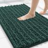 imageSmiry Front Door Mat Outside Entrance Black Green 295 x 17 and Bathroom Rugs Mat Green 30 x 20 2 Item Bundle