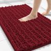 imageSmiry Front Door Mat Outside Entrance Red 295 x 17 and Bathroom Rugs Mat Red 30 x 20 2 Item Bundle